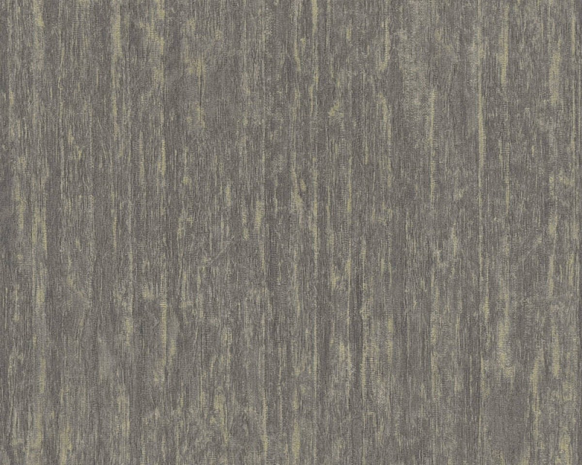 Moderná tapeta imitáciou drevenej textúry v betóne a s lesklými prvkami na šedohnedom podklade, 39561-5